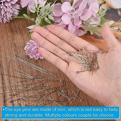 MECCANIXITY 500Pcs Eye Pins Jewelry Findings 22 Gauge 70mm Iron