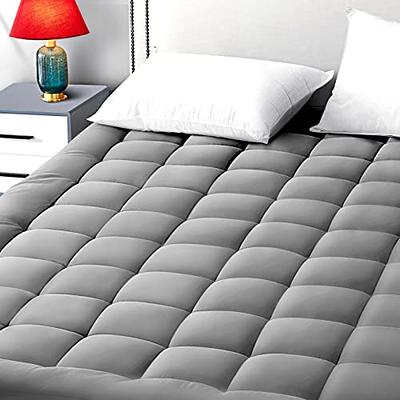 utopia bedding quilted fitted mattress pad (king) - mattress cover  stretches up to 16 inches deep - mattress topper 