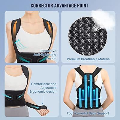 Ortonyx Full Back Support Brace Flexible Lightweight Breathable, XL