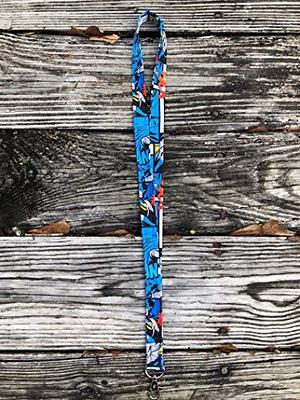 Wrapables Lanyard Keychain and ID Badge Holder, Galaxy Blue