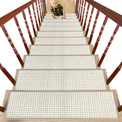 Costway 15 Pcs Slip-resistant Stair Mats 30'' X 8'' Non-slip Stair