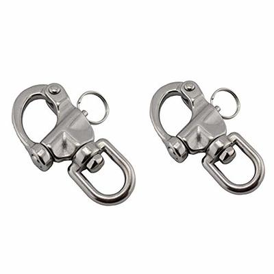 NRC&XRC Pair 2-3/4IN(70mm) Jaw Swivel Eye Snap Shackle Quick Release Bail  Rigging Sailing Boat Marine Stainless Steel Clip Pair - Yahoo Shopping