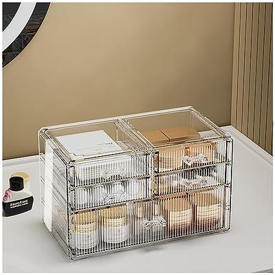 HBlife Acrylic Clear Dustproof Makeup Storage Organizer Drawers Large Skin  Care Cosmetic Display Cases for Bathroom Stackable Storage Box with 12  Drawers for Vanity (Clear) - Yahoo Shopping