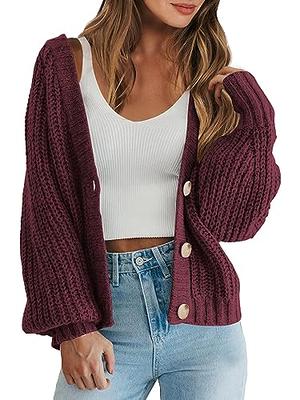 Cropped Cozy-Knit Cardigan for Women