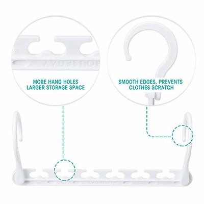 HOUSE DAY Space Saving Hangers for Clothes, 20 Pack, Gray, Plastic,  Rotatable, Space Saver, Closet Organizer