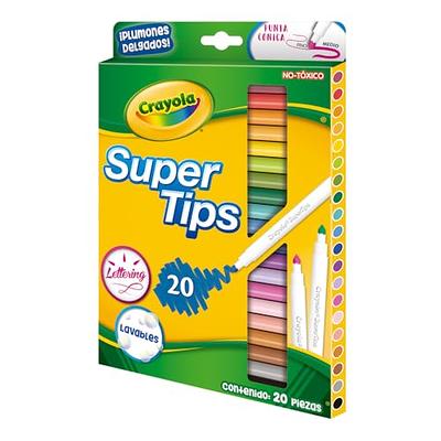 Crayola 588106 Washable Super Tips Markers, Assorted, 20/Set