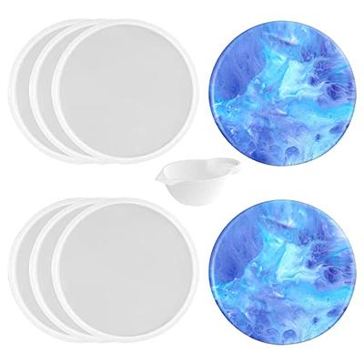Diy Oval Silicone Coaster Mold,2 Pcs Soft Flexible Oval Crystal Silicone  Molds For Casting With Resin, Concrete, Cement
