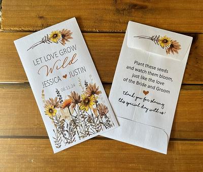 Let Love Grow Wild Baby Shower Seed Packet Favor