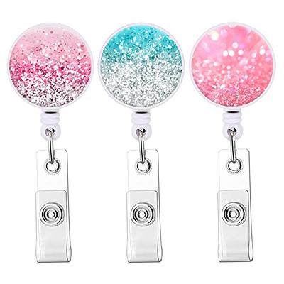 Retractable Badge Reel Cute Badge Holder with Alligator Clip Nurse Name  Decorative Badge Reels on ID Card Holders for Teacher, Student, Office  Worker(Crystal) - Yahoo Shopping