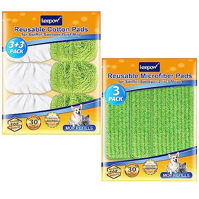 KEEPOW Reusable XL Mop Pads Compatible for Swiffer XL Sweeper, X