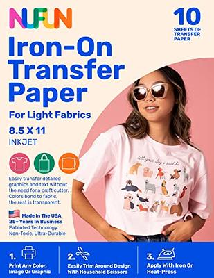 TransOurDream Luminous Iron on Heat Transfer Paper for T Shirts (6 Sheets,  8.5x11'') Glow in The Dark 1.0 Printable Heat Transfer Vinyl for Inkjet  Printer and Light & Dark Fabrics (GD1-6) - Yahoo Shopping