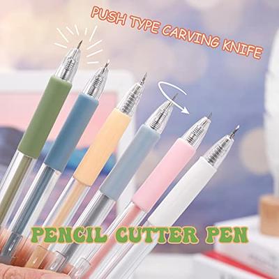 Cartoon Pattern Student Utility Knife Pen, Craft Cutting Tool Paper Pen  Cutter Knife Creative Retractable, Carving Pen Knife, Precision Paper  Cutting