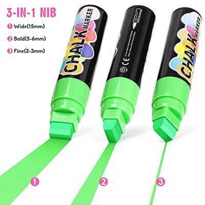 ARTISTRO 8 Neon Chalk Markers - Erasable Chalk Pens with 6mm