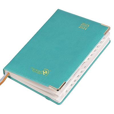 POPRUN Weekly Planner 2023-2024(6.5'' x 8.5'') Academic Planner Weekly and  Monthly (July 23-June 24) Leather Hard Cover, Daily Planner with Hourly  Time Slot, Tabs & Calendar, 100 GSM - Turquoise - Yahoo Shopping