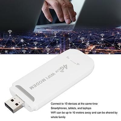  WiFi Modem Dongle, 4G LTE WiFi Modem, WiFi Modem Dongle with  SIM Card Slot, TDD FDD GSM Car WiFi Mini Wireless Router with LED Status  Indicator, Up to 10 Associated Users