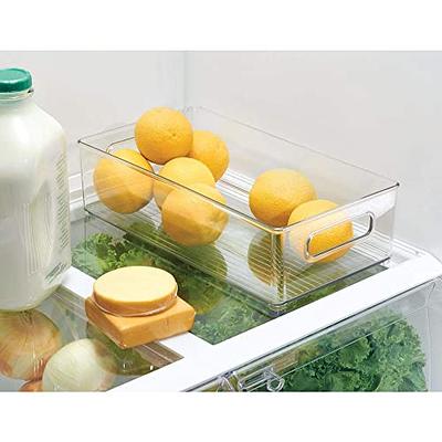 iDesign Recycled Water Bottle Organizer Bin for Kitchen, Basement, Garage  Fridge, Set of 1, Clear Plastic