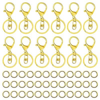 150Pcs Heart-Shaped Swivel Snap Hook Set,Metal Spring Snap Keychain Clip  Keychain Hook Lobster Clasp Split Key Rings with Chain&Jump Rings Bulk for