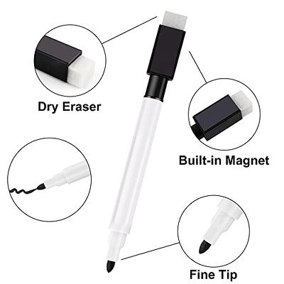 Scribbledo 4 Pack Dry Erase Markers Fine Tip Black Color Low Odor Whiteboard  Markers with Eraser Cap - Yahoo Shopping