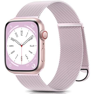 Nine West Women's Stainless Steel Mesh Bracelet with Black Printed Pattern  and Adaptors Compatible 42mm, 44mm, 45mm Ultra 49mm Apple Watch