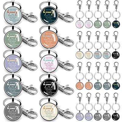 Sureio 20 Pcs Teacher Appreciation Leather Keychain for Women Men