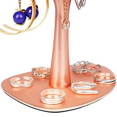  Jewelry Stand Necklace Holder, Acrylic Jewelry Display Holder,  Necklace and Bracelet Hanging Organizer, Clear 2-Tier Tower Stand for  Bangles, Necklaces, Bracelets, Rings, Earrings and Watch : Clothing, Shoes  & Jewelry
