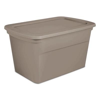 Sterilite 30 Gallon Plastic Stackable Storage Tote Container Box, Taupe (6  Pack) 6 x 17366506 - The Home Depot