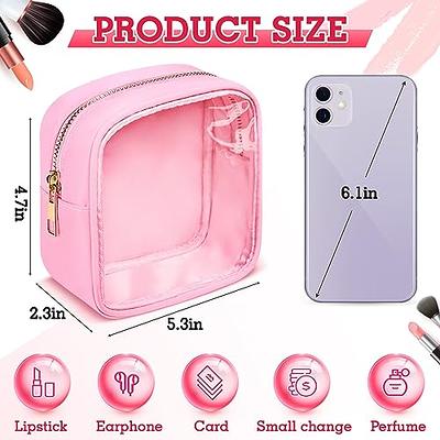 YESMET Small Makeup Bag, Clear Mini Makeup Bag for Purse, Cute