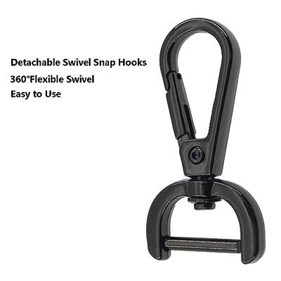 4-Pack Detachable Snap Hook Swivel Clasp with 1 Inch Screw Bar