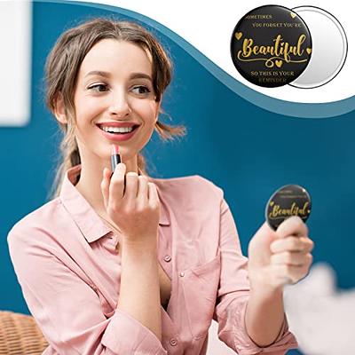 36 Pcs Compact Mirror Bulk Round Makeup Glass Mirror Small Pocket Mirror  Portable Mini Mirrors Personal Purse Mini Makeup Mirror for Women Girls  Gifts Travel Daily Use 2.76 Inch (Black)