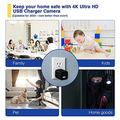 Hidden Camera USB Charger Camera Wireless WiFi Spy Camera 5-Port USB Hub  Outlet Camera 1080P HD Home Security Camera Motion Detection Remote  Monitoring Nanny Cam for Office Home No Audio 