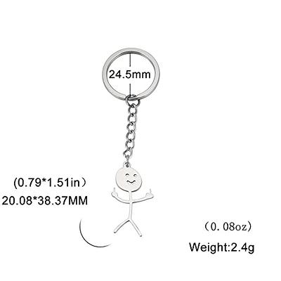 Fuqimanman2020 Funny Doodle Stainless Steel Keychain Smiley Middle Finger  Pendant Keyring BBF Gift Long Distance Friendship Jewelry for Men Women(Set  2) - Yahoo Shopping