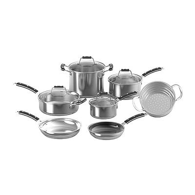 Cuisinart Heritage Stainless Steel Collection of Induction-Ready 11-Piece  Set of 1.5 qt and 3 qt. Saucepans, 3.5 qt Sauté Pan, 6 qt. Stockpot, 8-Inch  and 10-Inch Skillets, Covers, and Steamer Insert - Yahoo Shopping