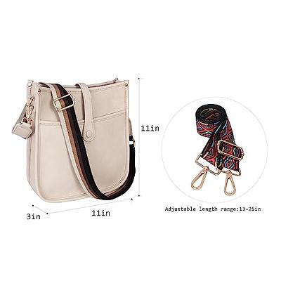 Crossbody Bag W/ Trendy Guitar Strap Magnetic Closure Adjustable