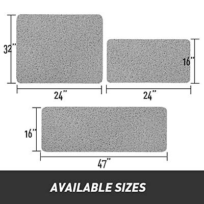 Asvin Soft Textured Bath, Shower, Tub Mat, 47x16 inch, Phthalate Free, Non Slip Comfort Bathtub Mats with Drain, PVC Loo