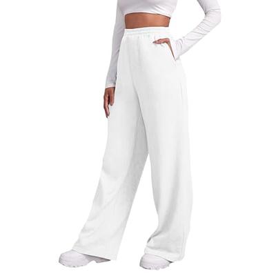 Kcutteyg Yoga Pants for Women with Pockets High Waisted Leggings Workout  Sports Running Athletic Pants (White, Medium) - Yahoo Shopping