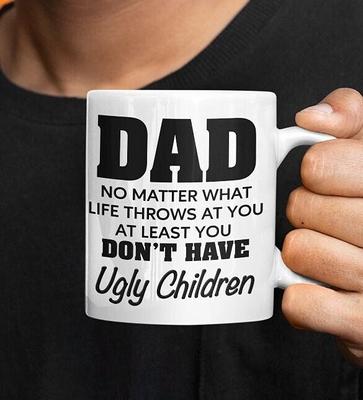 You Don't Have Ugly Children - Stemless Wine Glass for Mom - Cute