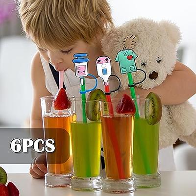 2pcs 10mm Straw Topper With Cute Handle Cup Design, Portable, Insect-proof  And Dust-proof For Outdoor Use