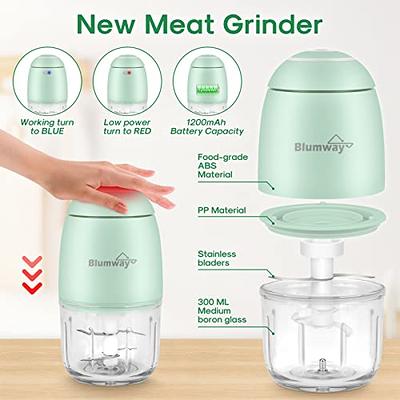 Electric Mini Garlic Chopper, Blender Mincer, Portable Cordless with U