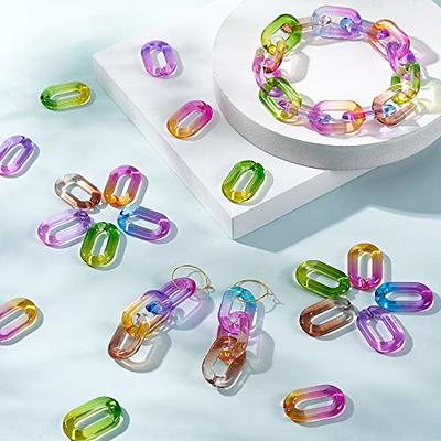 15mm Bright Colorful Plastic or Acrylic Chain Links - Mixed Colors - 2