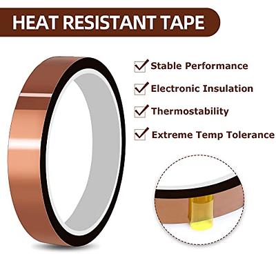 HTVRONT Heat Tape for Sublimation, 4 Rolls 10mm x33m 108ft Heat Resistant  Tape for Heat Press, Heat Transfer Tape Thermal Tape for Electronics & Heat
