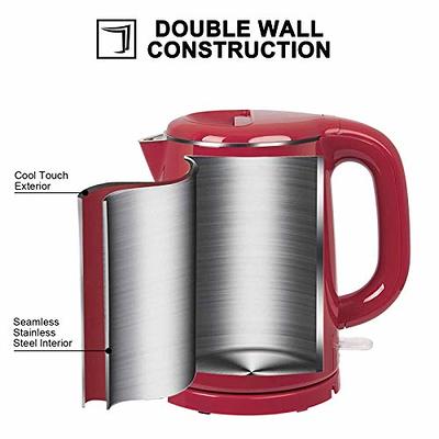 Secura Stainless Steel Double Wall Electric Kettle Water Heater for Tea  Coffee w/Auto Shut-Off