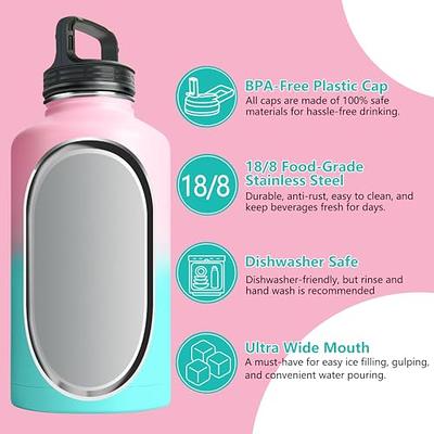 CIVAGO 22 oz Insulated Water Bottle With Straw, Stainless Steel Sports  Water Flask Cup with 3 Lids (Straw, Portable Spout and Handle Lid), Double