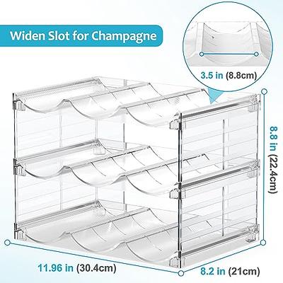 Water Bottle Organizer, Toffos Stackable 3 Pack 𝐖𝐢𝐝𝐞𝐧 Cabinet