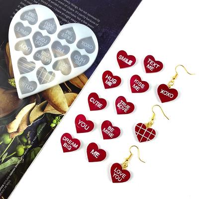 A) Heart Silicone Resin Mould Resin Pendant Jewellery Molds DIY