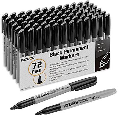 Permanent Markers Bulk of 60 Count Keebor Black Fine Point Permanent  Markers