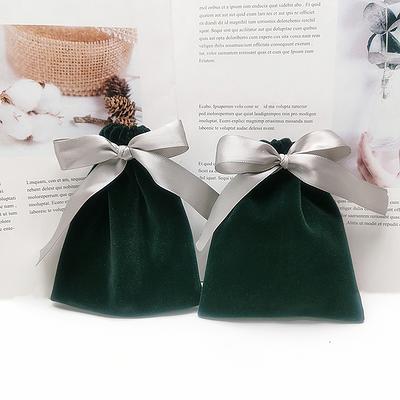 1-200 Emerald Green Drawstring Pouch Jewelry Bags, Gift Packaging Wedding  Favor Ribbon Bag - Yahoo Shopping