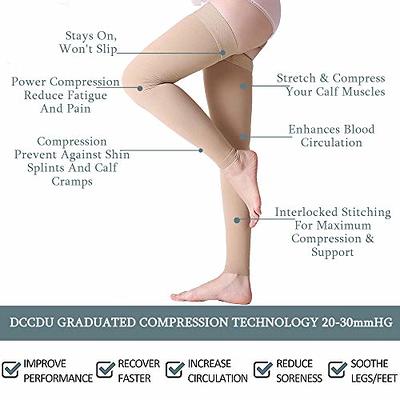 DCCDU Thigh High Compression Stockings, Firm Support 20-30 mmHg Gradient  Compression with Silicone Band for Women & Men - Medical Support Hose  Treatment Varicose Veins Swelling - Yahoo Shopping