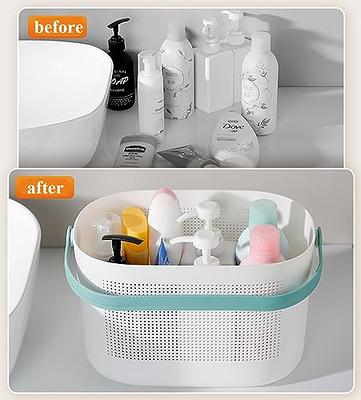 Plastic Shower Caddy Tote, Portable Storage Caddy Basket Organizer