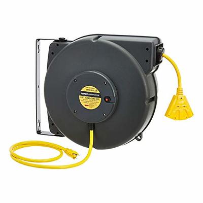 Commercial Extension Cord Reel Heavy Duty Retractable Long