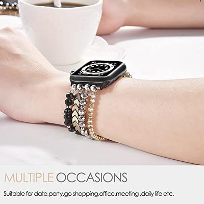 Beaded Watch Band / Compatible With Apple / 38mm 40mm 41mm / Arrows / Smart  Watch Stretch Bracelet / Color / Silver Gold Rose Gold / Gift 